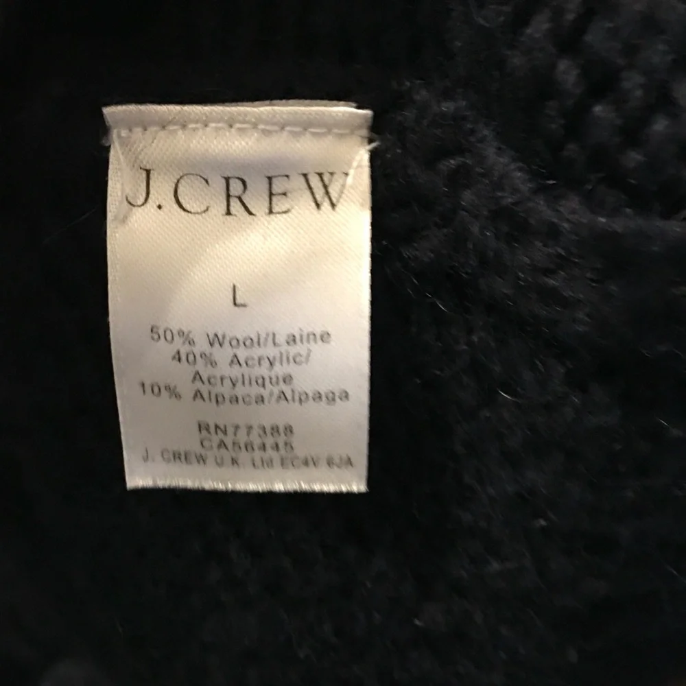 J. Crew Men's Navy and Gray Cardigan Sweater